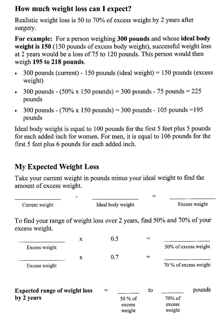 how do you find weight loss percentage
